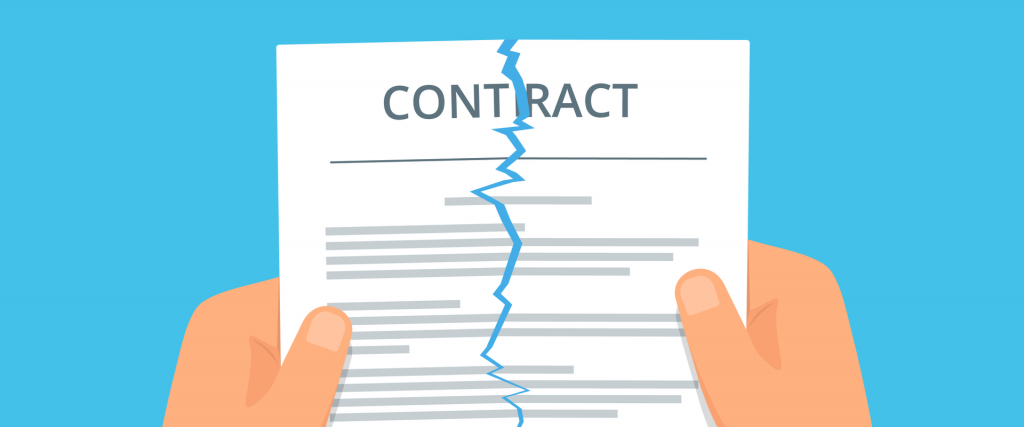 Image depicting the tearing up of a contract